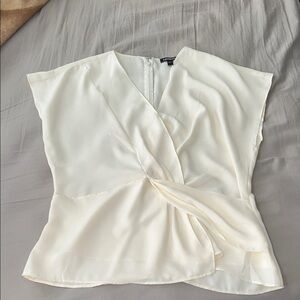 Express Cream Wrap Blouse